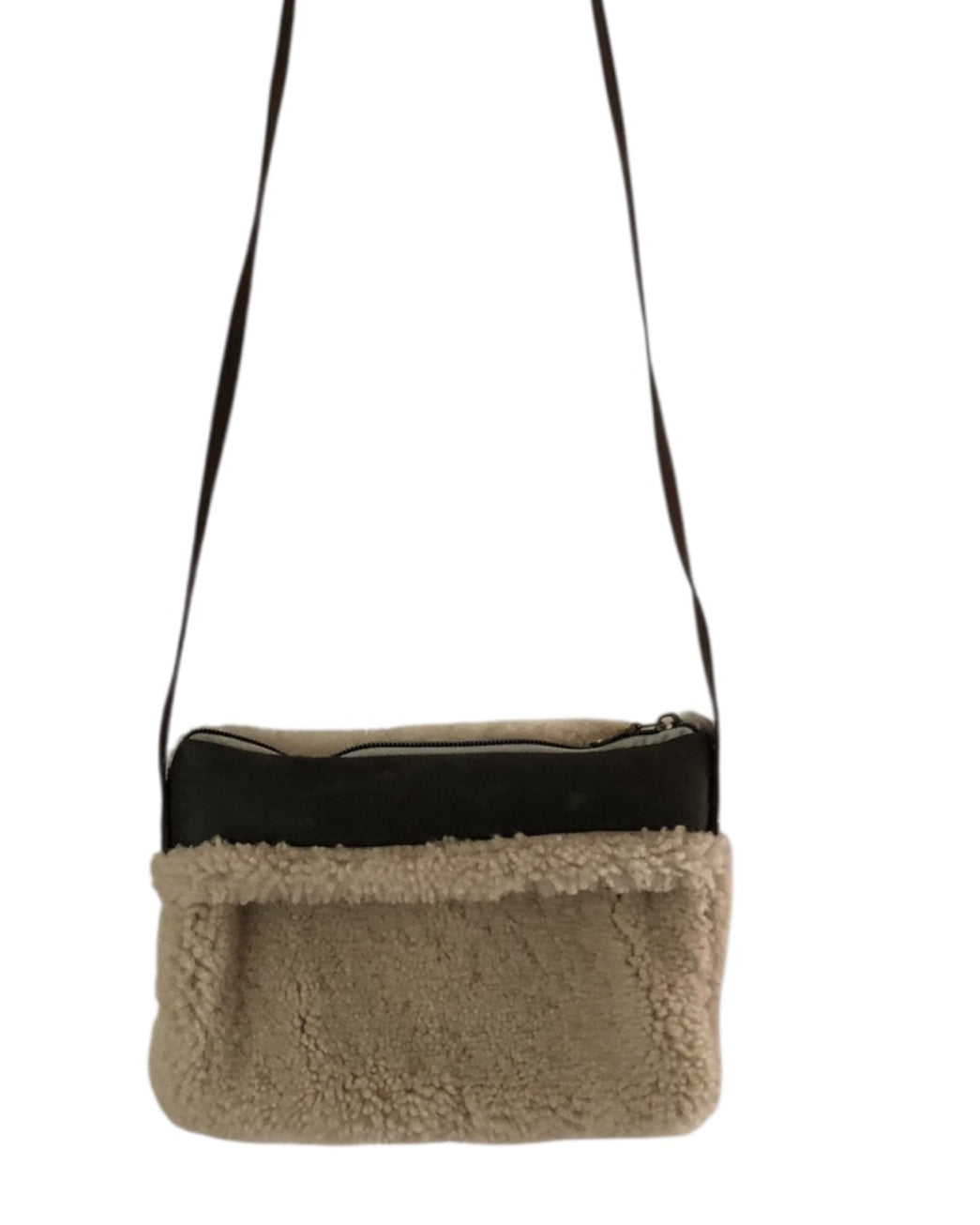 Sheepskin leather phone cross body bag