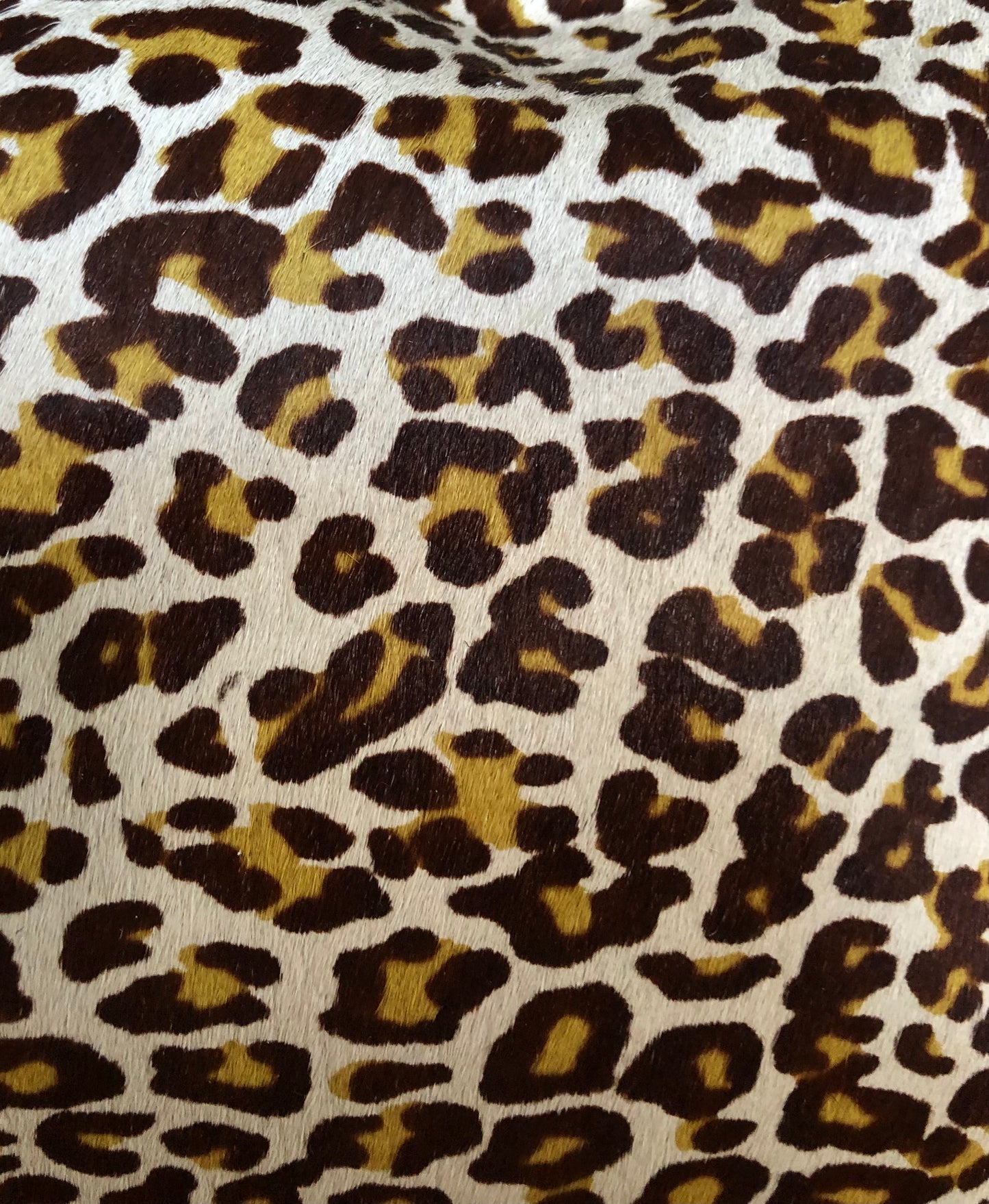 Genuine printed leather cowhide tote