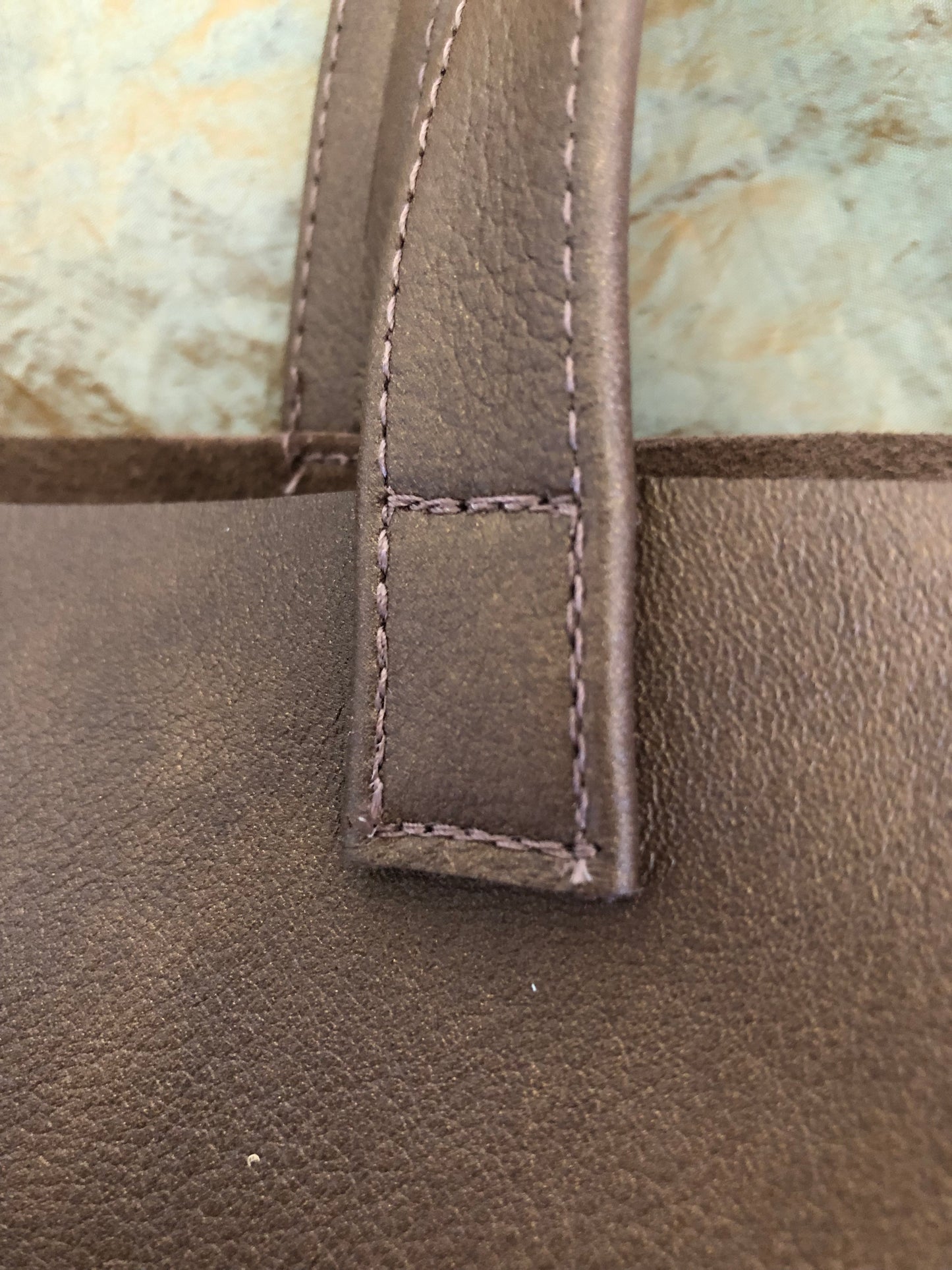 Genuine leather tote