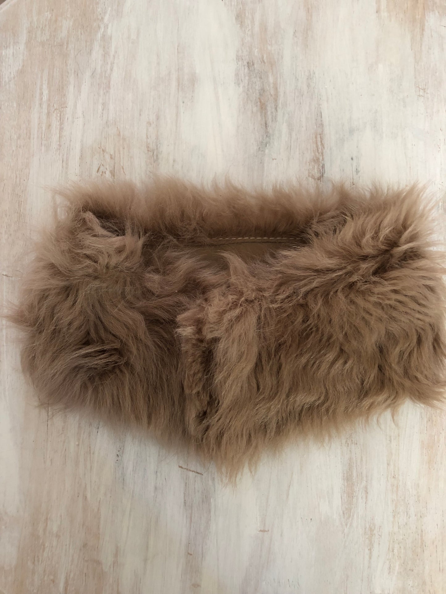 Genuine leather sheepskin headband