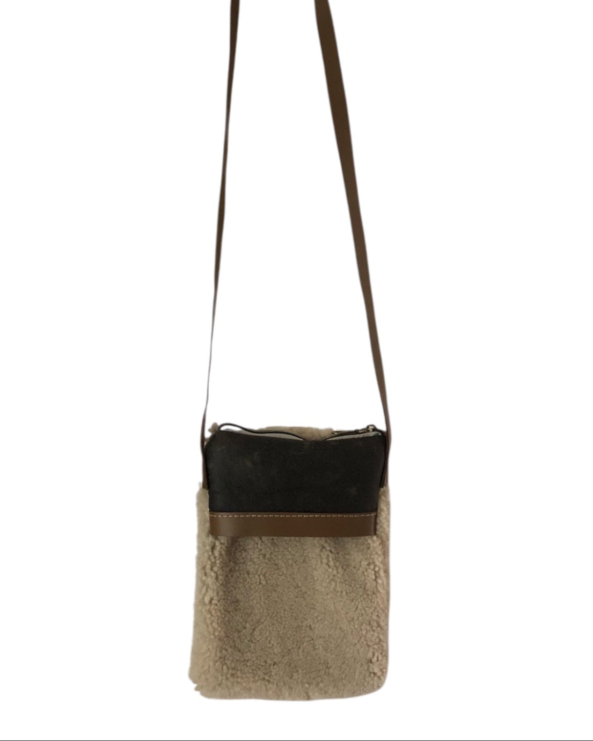 Sheepskin leather phone cross body bag