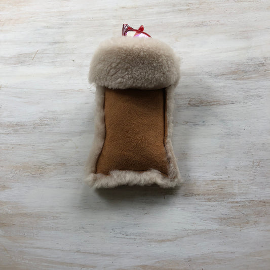 Sheepskin leather glasses case