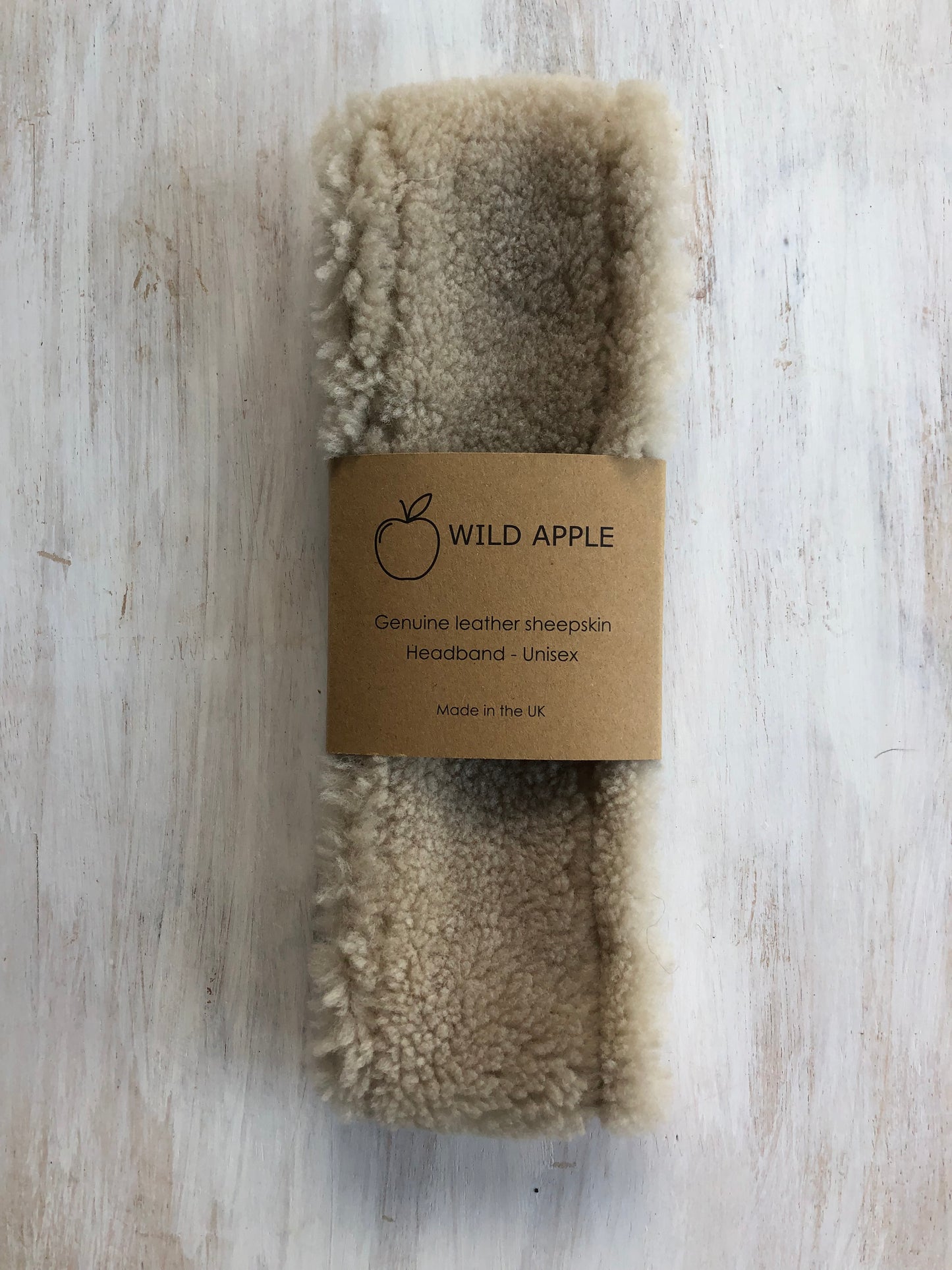 Genuine leather sheepskin headband