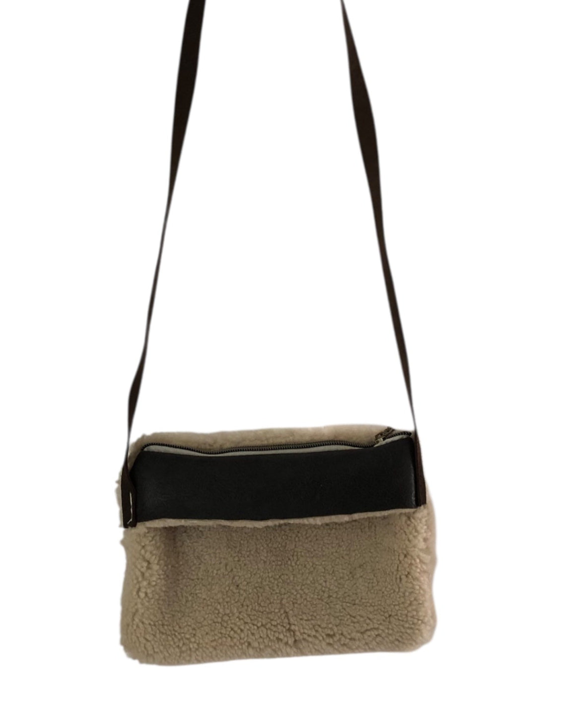 Sheepskin leather phone cross body bag
