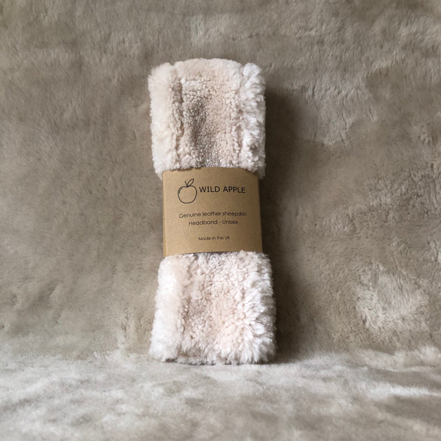 Genuine leather sheepskin headband