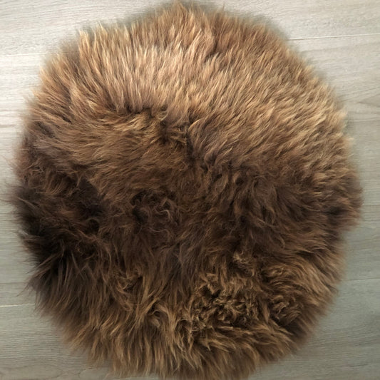 Real sheepskin seat pad brown